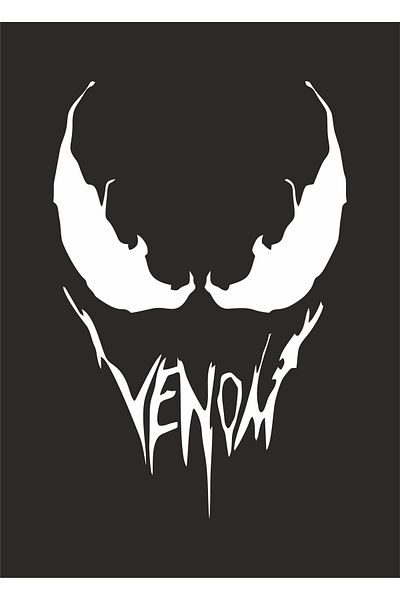 hediyenebak Autocolant Venom scris pentru vehicul, mașină, auto, motocicletă, cască, laptop, geam 24x16 cm
