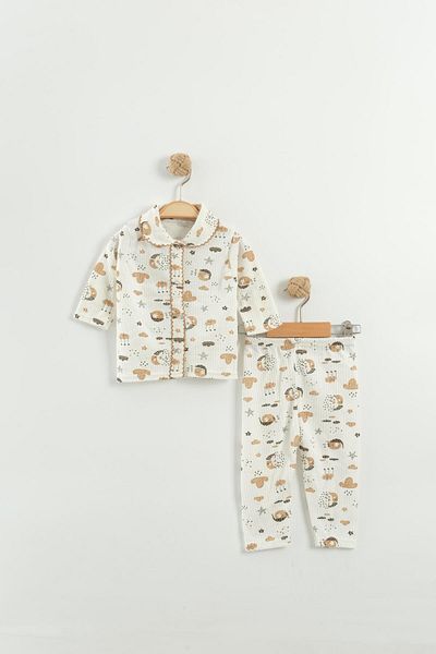 Baby Wings Cloud and Moon Printed Baby Pajama Set Unisex