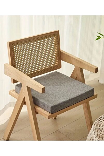 İstanbul kumaş Çok Amaçlı Klasik Kumaş Kaplı Sünger Sandalye Minderi 50x50x8c...