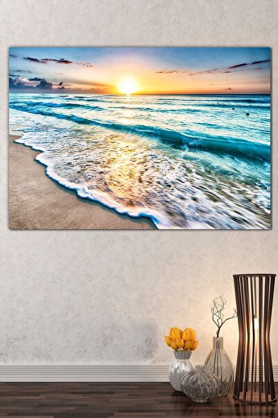 Mgi Design Pictură pe pânză peisaj pe malul mării apus de soare