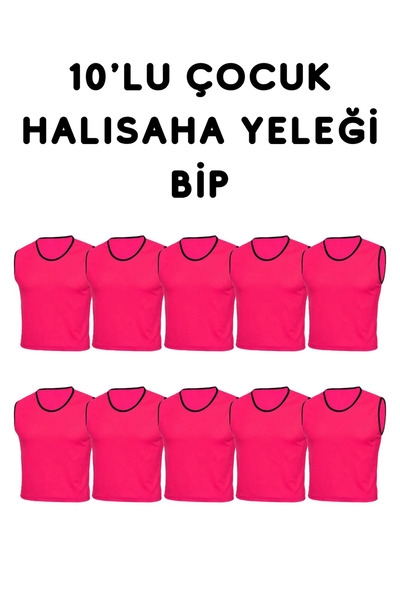 RUTBİL SPORTS ÇOCUK PEMBE 10'LU Halı Saha Yeleği-Halı Saha Bip 10'LU- Antrenm...