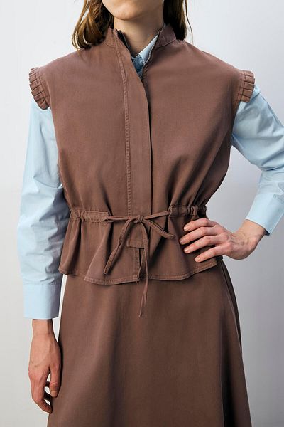 Touché Privé 100% Cotton Vest Skirt Suit