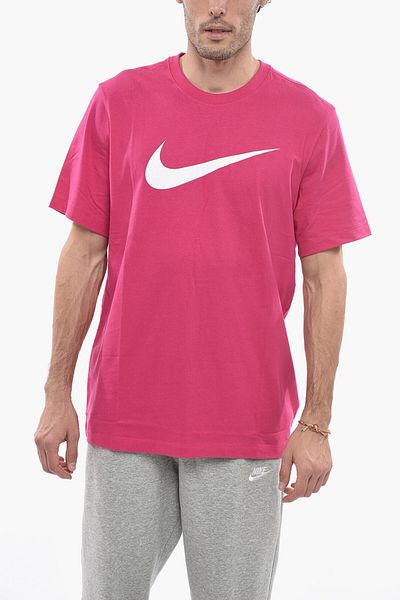 Nike Crew-Neck Icon Swoosh T-Shirt With Print On The Front