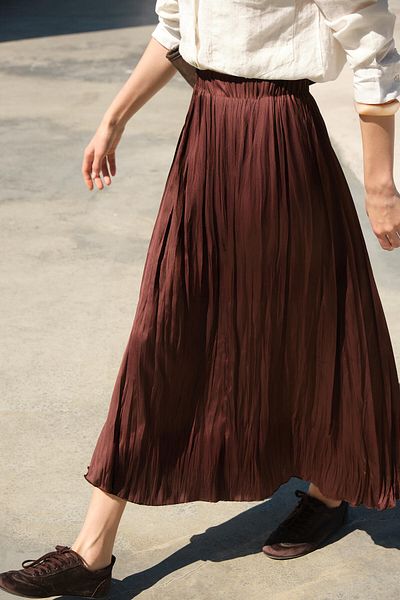 Touché Privé Crushli Satin Skirt