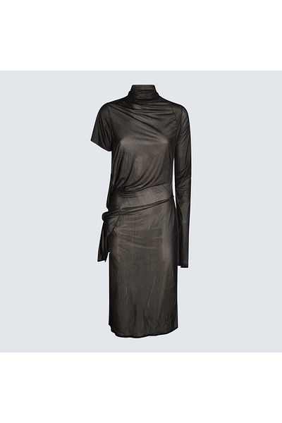 Maison Margiela Rochie Maison Margiela neagră din viscoză