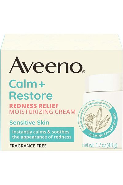 AVEENO Aveeno Restore Redness Relief Moisturizing Cream for Sensitive Skin Fragrance-Free - 48g