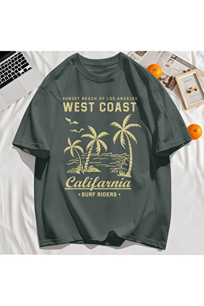 StartMore تي شيرت Y2k Vintage تي شيرت مطبوع عليه ساحل الغرب كاليفورنيا
