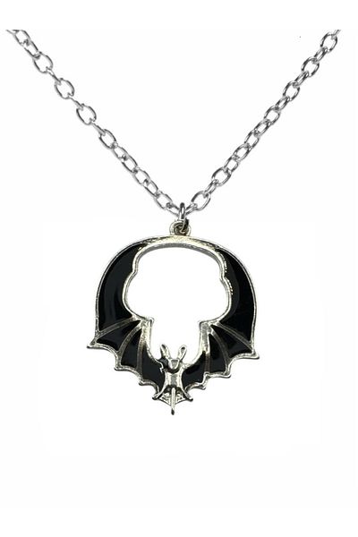 Herşey Nota Gothic Sharp Bat Figured Black Chain Unisex Necklace – Symbol of Dark Power and Freedom