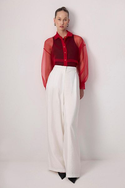 Touché Privé Pi̇le Detail Kupra Pants