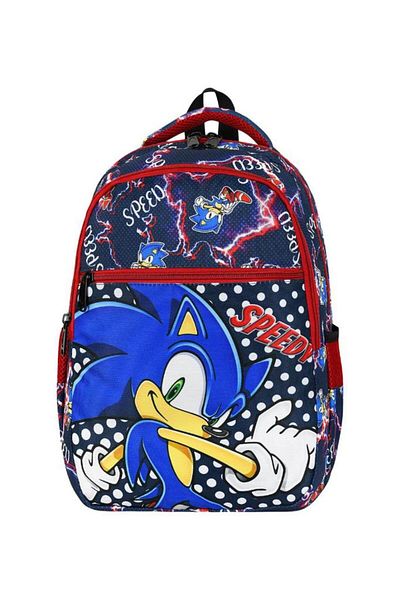 Baginn Geanta Scoala Primara Sonic Set 2 40*30 Cm Cutie de Pranz Rucsac Ortopedic Băiat