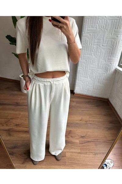 Butik Modal Fabric Double Bottom Top Tracksuit Set