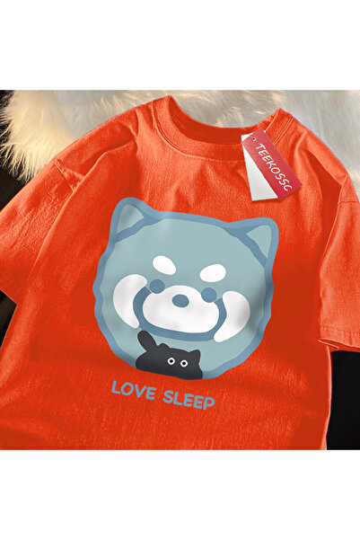 StartMore تي شيرت Y2k Vintage تي شيرت Love Sleep Blue Raccoon