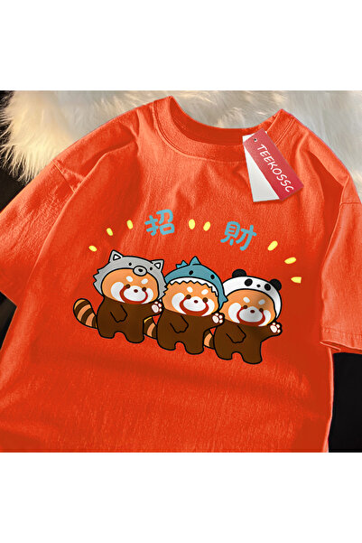 StartMore Y2K Vintage T-Shirt Tee Funny Rich Raccoon Print Japanese Style