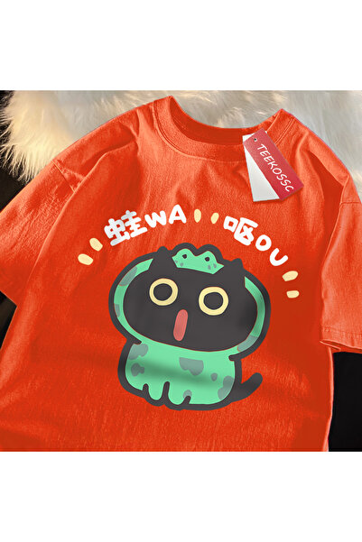 StartMore تي شيرت Y2k Vintage تي شيرت لعب الأدوار على شكل قطة ضفدع