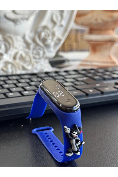 Newon Figürlü Dijital Led Çocuk Saati Dokunmatik Ekranlı Su Geçirmez