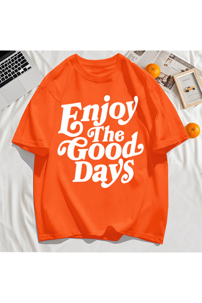 StartMore تي شيرت Y2k Vintage تي شيرت استمتع باليوم الجيد بطباعة الحروف