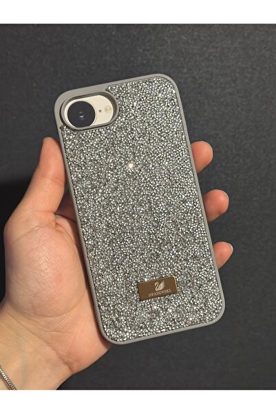 HYPERSOFT Iphone 16e (6.1 inç) Uyumlu Parlak Pırlanta Taşlı Elmas Işıltılı Lu...
