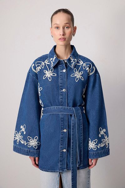 Touché Privé JACHETA DENIM BRODATĂ