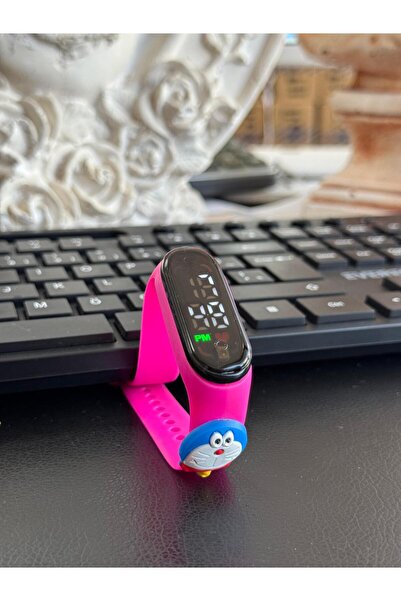 Newon Figürlü Dijital Led Çocuk Saati Dokunmatik Ekranlı Su Geçirmez