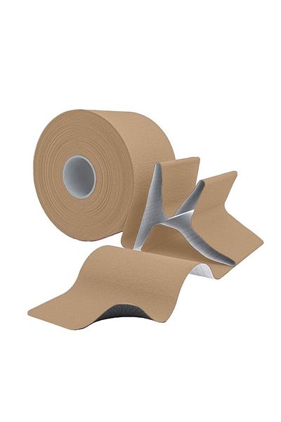 TrioStore Bandă kinesiologică elastică, TrioStore®, impermeabilă, fără latex, 5 cm x 5 m, bej