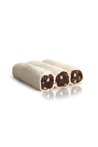 Turkiseria Rahat Turcesc Umplut cu Cremă de Ciocolată, Alune de Pădure și Nucă de Cocos, Feliat, 300g