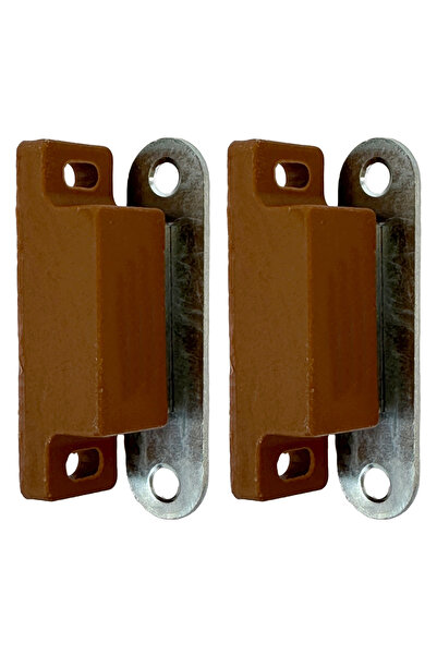 ERTEMI Sineklik ve Dolap Kapakları için Mıknatıslı Tutucu Kilit 2li Kahverengi