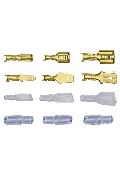 YATE10 120 Adet Pirinç Terminal Konnektör Seti Kilitli Poşetli