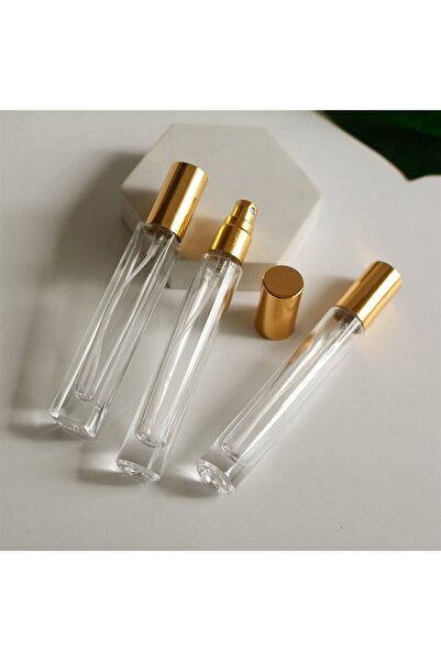 hediyeall Parfüm Şişesi Kolonya Şişesi Boş Fısfıs Sprey Şişe Genel Bakım Sprey Gold 10 ml (20 ADET)