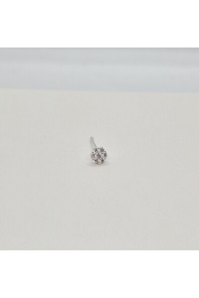 Set 925 Ayar Gümüş Zirkon Taşlı '' ALTIGEN '' Hızma ( En: 4 mm Boy: 4 mm )