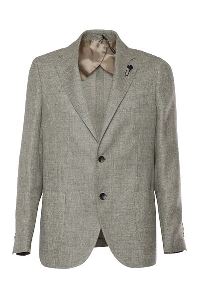 LARDINI Gray single-breasted blazer