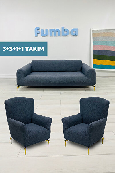 Jakar Kumaş Koltuk Örtüsü Takımı 3+3+1+1