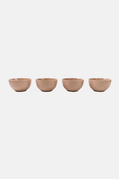 Maser 4 Pieces Round Bowl, Beige