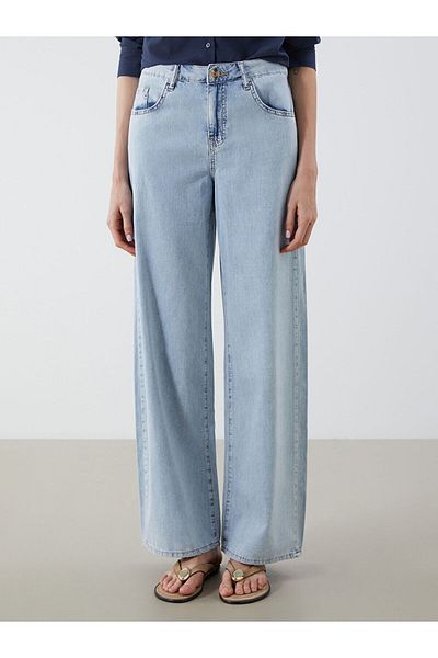 LC Waikiki Pantaloni de damă în jean Wideleg