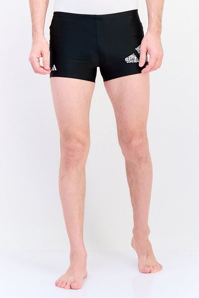 adidas Men Brand Logo Swim Trunks, Black