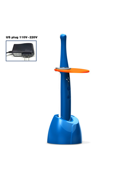 choice2 Blue US plug EXP Dental Wireless LED Light Curing 1 Second Light Cure...