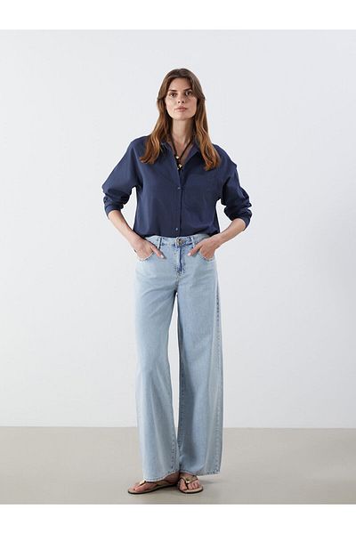 LC Waikiki Pantaloni de damă în jean Wideleg
