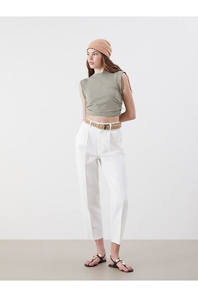 LC Waikiki New Season Crew Neck Ice Crop - S5Gr73Z8