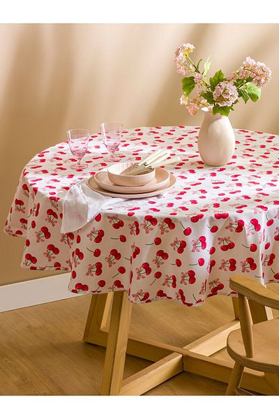 LC Waikiki Cherry Printed Tablecloth 150X150 cm