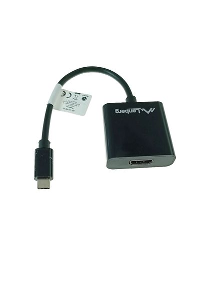 Lanberg USB-C male to HDMI female adapter, Lanberg 41848, USB 3.1 gen.1 interface, FHD, 2.7Gbps, 15cm cable