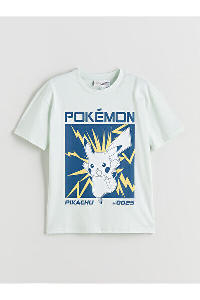 LC Waikiki طاقم الرقبة بيكاتشو تي شيرت الصبي المطبوعة