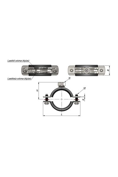 PrestijMagaza Nut Pipe Clamp 3/4