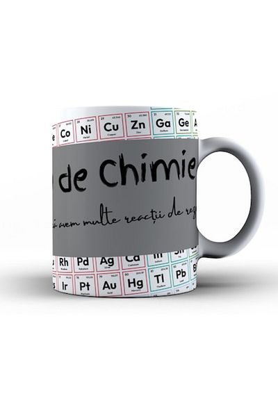 OEM Cana pentru Profu de Chimie, Model3, interior si toarta alba, ceramica, 330ml