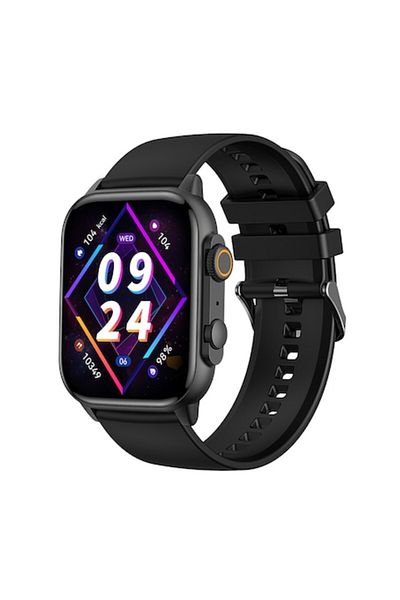 zyteq HK95 Smartwatch, 1.95" AMOLED, BT Call, NFC, AOD, HR & SpO2 Monitor, IP68, Black