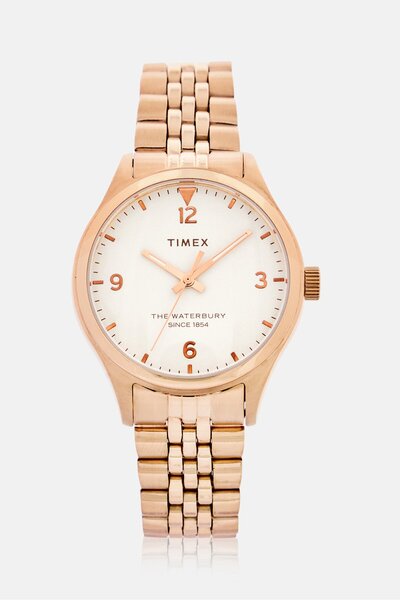 Timex Women TW2T36500 Stainless Steel Watch 34 mm, Rose Gold