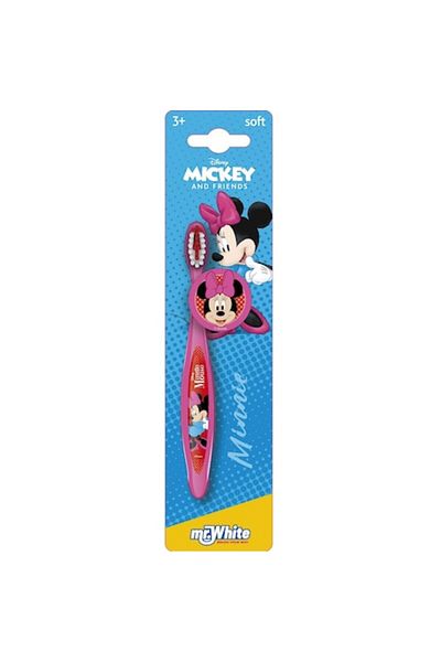 Minnie Mouse Children's Toothbrush +3 Years Soft Mr.White MINNIE MOUSE with Protective Cap