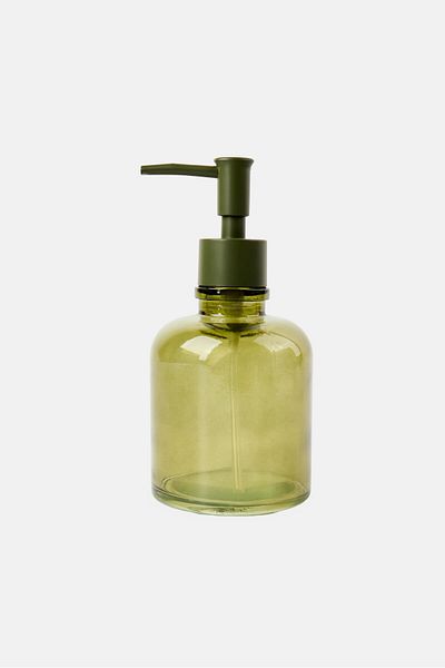 Muy Mucho Glass Soap Dispenser, Light Brown