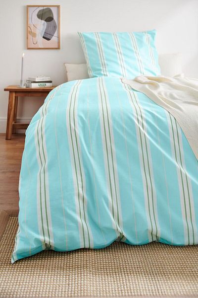 Tchibo King 2 Pieces Premium Cotton Bed Linen With Pillow Case Set, Multicolor