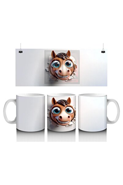 Luluyen كوب الحصان الشجاع الذي يحب الأطفال الحليب