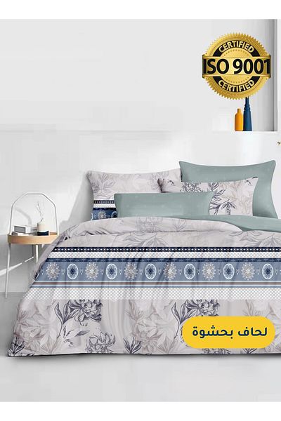 Master Home Textile Microfiber Printed Comforter Sets, Fits 120 x 200 cm Size Bed, 4 Pcs Single Size