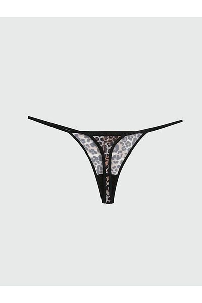 LC Waikiki New Season Leopard Pattern Fancy Thong Panties - S5Qm59Z8